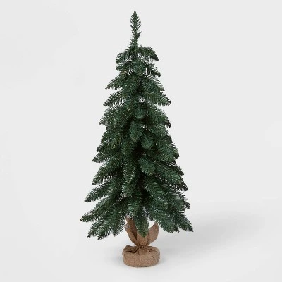 Unlit Downswept Alberta Spruce Mini Artificial Christmas Trees With Burlap Base - Wondershop™ 6 Unlit Downswept Alberta Spruce Mini Artificial Christmas Trees With Burlap Base - Wondershop™ - Image 4