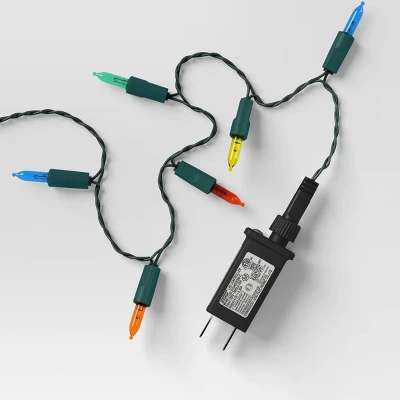 50ct LED Battery Operated Hybrid Miniature String Lights With Green Wire - Wondershop™ 5 50ct LED Battery Operated Hybrid Miniature String Lights With Green Wire - Wondershop™ - Image 3