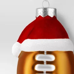 Christmas Glass Football With Santa Hat Ornament - Wondershop™ 5 Christmas Glass Football With Santa Hat Ornament - Wondershop™ -Old World Christmas GUEST a30bccba a93d 43f3 aef3 bc8dc7895cc4