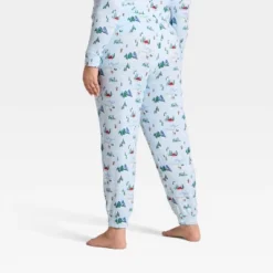 Women's "Tis The Ski-son!" Cozy Knit Holiday Matching Family Pajama Pants - Wondershop™ Blue