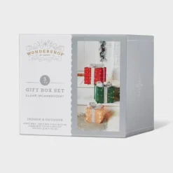 3pc Incandescent Tinsel Gift Box Christmas Novelty Sculpture Light Clear - Wondershop™ -Old World Christmas GUEST abbfd9ee 9dbe 46ba b9fb 23a7ed5cab5a