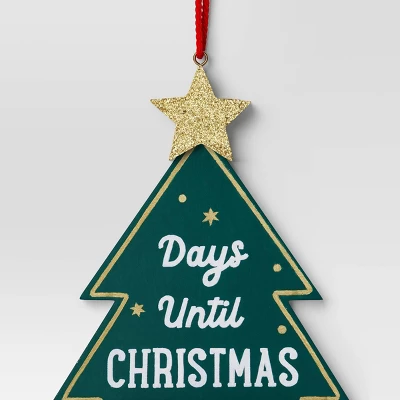 Christmas Wood Tree Countdown Ornament - Wondershop™ 4 Christmas Wood Tree Countdown Ornament - Wondershop™ - Image 2