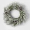 28" Pre-lit Battery Operated LED Flocked Long Needle Artificial Christmas Wreath Warm White Lights - Wondershop™ -Old World Christmas GUEST ae25e478 490f 40d3 9ba4 37686150ffc3