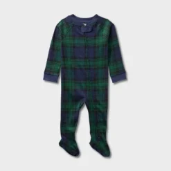 Baby Plaid Ribbed Holiday Matching Family Footed Pajamas - Wondershop™ Green -Old World Christmas GUEST b34e8df0 6764 4209 8291 6da8df0d0a81