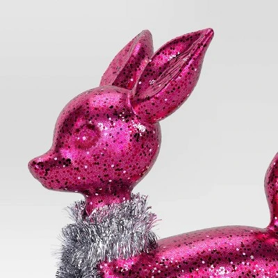 Christmas Plastic Deer Ornament Hot Pink - Wondershop™ 4 Christmas Plastic Deer Ornament Hot Pink - Wondershop™ - Image 2