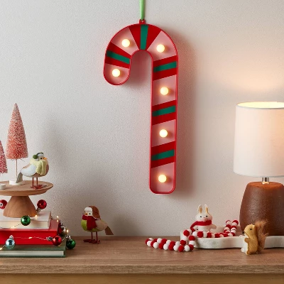 LED Marquee Candy Cane Christmas Novelty Silhouette Light - Wondershop™ 3 LED Marquee Candy Cane Christmas Novelty Silhouette Light - Wondershop™