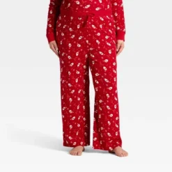 Women's Santa Print Ribbed Holiday Matching Family Pajama Pants - Wondershop™ Red -Old World Christmas GUEST bdc0e3f8 537f 45b4 b386 1d89e084d913