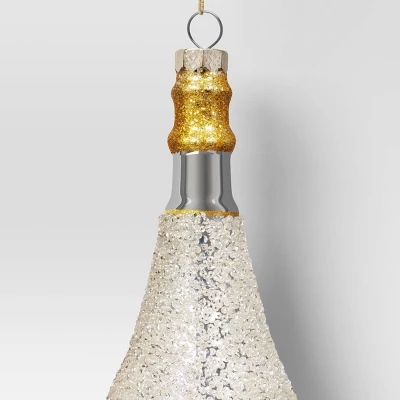 Christmas Glassed Beaded Champagne Bottle Ornament - Wondershop™ 4 Christmas Glassed Beaded Champagne Bottle Ornament - Wondershop™ - Image 2