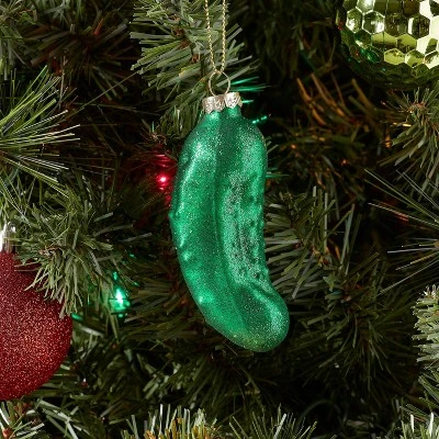 Pickle Glass Christmas Tree Ornament - Wondershop™: Mold-Blown, Indoor Decoration, 5.3" Height 3 Pickle Glass Christmas Tree Ornament - Wondershop™: Mold-Blown, Indoor Decoration, 5.3" Height
