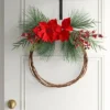 22" Christmas Unlit Asymmetrical Red Poinsettia Wreath - Wondershop™ -Old World Christmas GUEST c4e1caef 1450 494a 87c0 4d805703b1f9