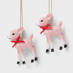 2ct Retro Small Deer Christmas Tree Ornament Set - Wondershop™ -Old World Christmas GUEST c54770e4 da4b 4101 90b7 48afa2c1db53