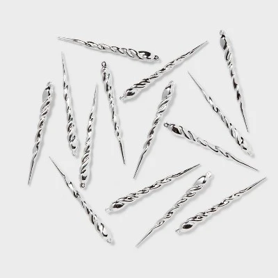 14ct Glitter Icicle Christmas Ornament Set - Wondershop™ 6 14ct Glitter Icicle Christmas Ornament Set - Wondershop™ - Image 4