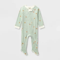 Baby Gingerbread Striped Ribbed Holiday Matching Family Footed Pajama - Wondershop™ Cream -Old World Christmas GUEST cecffcd5 4848 4c90 b739 bad21ca760b0