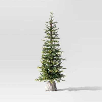 5' Pre-Lit Potted Slim Balsam Artificial Christmas Tree - Wondershop™ 4 5' Pre-Lit Potted Slim Balsam Artificial Christmas Tree - Wondershop™ - Image 2