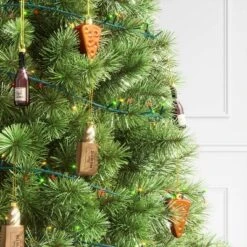 3pc Christmas Gift Ornament Set Glass Wine/Cheese/Baguette - Wondershop™