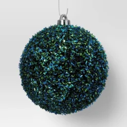 9ct Christmas Tinsel Ball Ornament Set Blue Green - Wondershop™ -Old World Christmas GUEST d74dec58 4b43 475b 8522 19882b6643a2