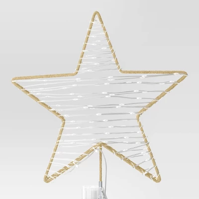 12.25" Lit-Led Champagne Star Twinkle Warm White Dewdrops Christmas Tree Topper - Wondershop™ 5 12.25" Lit-Led Champagne Star Twinkle Warm White Dewdrops Christmas Tree Topper - Wondershop™ - Image 3