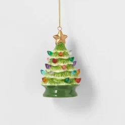 Lit Ceramic Retro Christmas Tree Ornament - Wondershop™ -Old World Christmas GUEST ddb44c80 8bcd 4e09 88d0 18792ad8ca7c