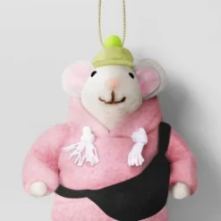 Christmas Felted Wool Mouse Ornament - Pink Jacket - Wondershop™ -Old World Christmas GUEST ddde8436 9aad 4aaf bb9a 88ba6a88d10e