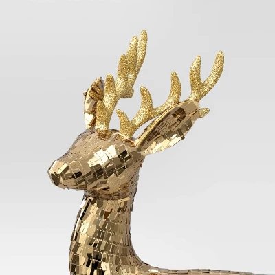 Christmas Sequin Standing Deer Decor Gold - Wondershop™ 4 Christmas Sequin Standing Deer Decor Gold - Wondershop™ - Image 2