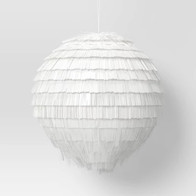 4ct 150mm Christmas Ornament Set White Fringe - Wondershop™ 4 4ct 150mm Christmas Ornament Set White Fringe - Wondershop™ - Image 2