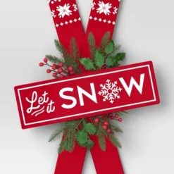 Metal Skis 'Let It Snow' Wall Décor Red/White - Wondershop™ -Old World Christmas GUEST e4229510 c890 4e8f afb9 1ebbb828811c