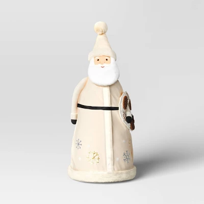 22.5" Fabric Santa Sculpture With Pinecone Wreath - Wondershop™ 5 22.5" Fabric Santa Sculpture With Pinecone Wreath - Wondershop™ - Image 3