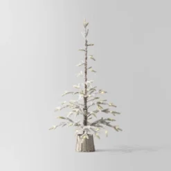 Pre-lit Flocked Balsam Fir Artificial Christmas Tree With Basket Base Warm White LED Lights - Wondershop™ -Old World Christmas GUEST e56e3be5 fa1d 4302 86d2 1e22da2c0fe1