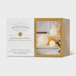 3pc LED Glittered Globe Christmas Novelty Sculpture Light White - Wondershop™ -Old World Christmas GUEST e8e9ca06 4e79 4d25 ac23 d125fdbdfd78