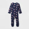 Baby Santa Print Ribbed Holiday Matching Family Footed Pajamas - Wondershop™ Navy Blue -Old World Christmas GUEST ea0e70cd 2bd0 4633 b264 cf2c7236897a