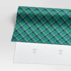 40" 125 Sq Ft Christmas Roll Wrap Green/Blue Plaid - Wondershop™ -Old World Christmas GUEST ea48c0e7 8630 4a2d 86e5 7d9204a70b5f