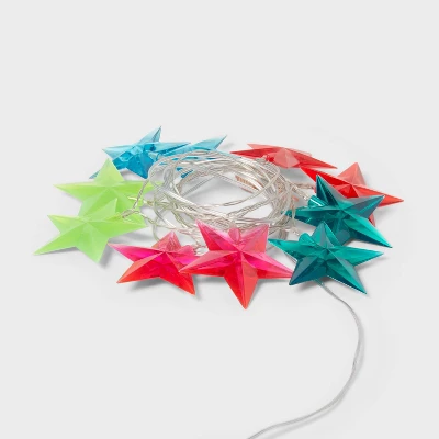 10ct LED Dewdrop Star Christmas Indoor Outdoor Novelty String Lights Multicolor With Clear Wire - Wondershop™ 4 10ct LED Dewdrop Star Christmas Indoor Outdoor Novelty String Lights Multicolor With Clear Wire - Wondershop™ - Image 2