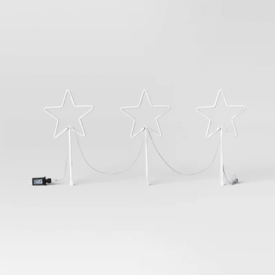 3pc Christmas LED Neon Star Novelty Pathway Marker - Wondershop™ 4 3pc Christmas LED Neon Star Novelty Pathway Marker - Wondershop™ - Image 2