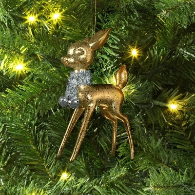Christmas Plastic Deer Ornament Gold - Wondershop™ 3 Christmas Plastic Deer Ornament Gold - Wondershop™