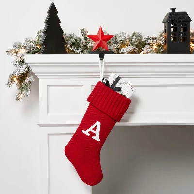 Knit Monogram Christmas Stocking Red - Wondershop™ 3 Knit Monogram Christmas Stocking Red - Wondershop™