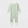Baby Gingerbread Striped Ribbed Holiday Matching Family Footed Pajama - Wondershop™ Cream -Old World Christmas GUEST f8dc9672 3855 4941 81e8 d285823ee8ed