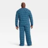 Men's Hanukkah Ribbed Long Sleeve Shirt And Pants Holiday Matching Family Pajama Set - Wondershop™ Blue -Old World Christmas GUEST f9654cab e503 4016 9da3 2704e4afec74