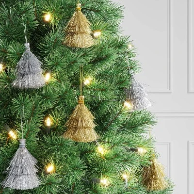 3' 5" Christmas Mini Tassel Ornament Set Champagne - Wondershop™ 3 3' 5" Christmas Mini Tassel Ornament Set Champagne - Wondershop™