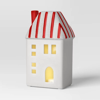 6.25" Christmas Lit Ceramic House - Wondershop™ 6 6.25" Christmas Lit Ceramic House - Wondershop™ - Image 4