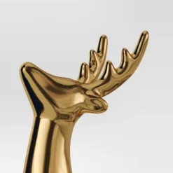 8.75" Plated Ceramic Sitting Deer Animal Figurine - Wondershop™ Gold -Old World Christmas GUEST fea93add 59be 4257 b207 ec1caaa9ac99