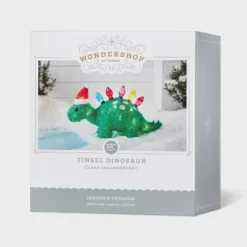 15" Incandescent Tinsel Dinosaur With Santa Hat Christmas Novelty Sculpture Light - Wondershop™ -Old World Christmas GUEST ff89238c a5d4 4a7e b1fc eac9f99c2c96